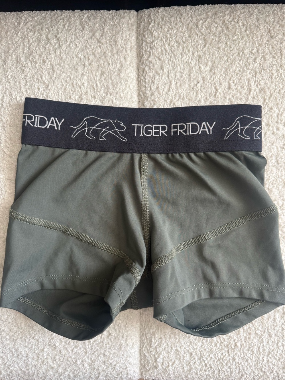 Kids Olive Green Performance Shorts - CL